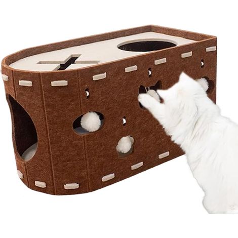 Maison Griffoir pour Chat Panier Lounge en Feutre Maison De Grattage (1/5)