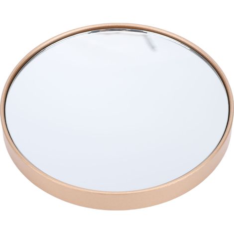 Miroir de maquillage grossissant x30, antidérapant, étanche, avec ventouse, 8,8 cm, idéal pour la maison et les voyages, couleur or champagne. (1/5)