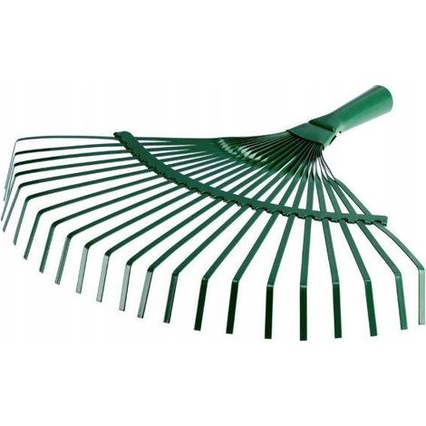 Râteau de jardin pour herbe et feuilles, métal, 43 cm