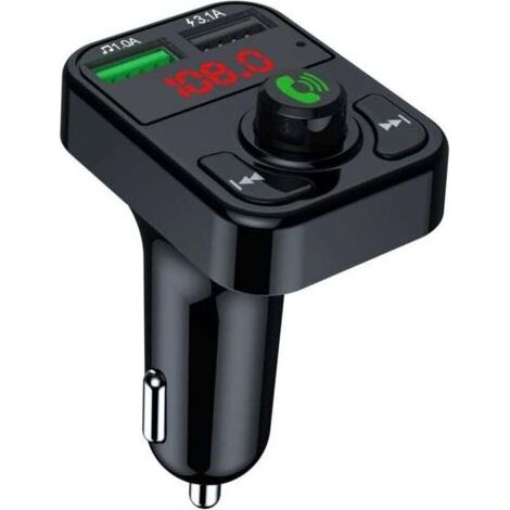 Transmetteur FM de Voiture Kit de Voiture Bluetooth Mains Libres Lecteur MP3 3.1A Charge Rapide (1/4)