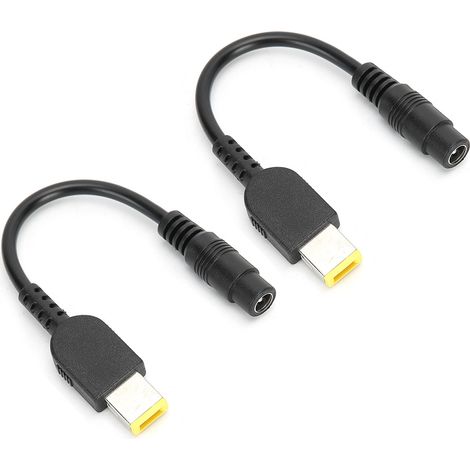 Câble convertisseur d'alimentation 5,5 x 2,5 mm femelle vers carré avec broche, compatible avec Lenovo ThinkPad X1 Carbon YOGA 13 (1/5)