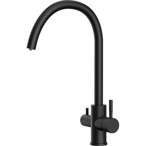 kielle Wimeo - Grifo de fregadero con filtración, negro mate 10525F04 (1/5)
