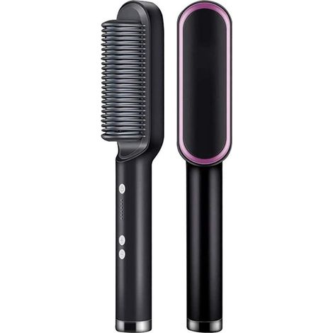 Lisseur et Boucleur Électrique Professionnel 2 en 1 - Brosse Lissante et Fer à Boucler avec 5 Températures Réglables (1/5)