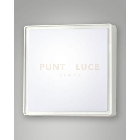 OBAN PLAFONIERA BIANCA ATTACCO E27 L.30X30CM C/SENSORE 2 LUCI