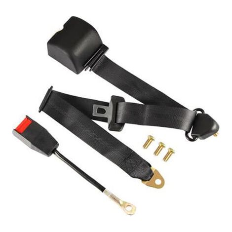 Cinturón de seguridad universal ajustable de 3 puntos para coche + tornillos