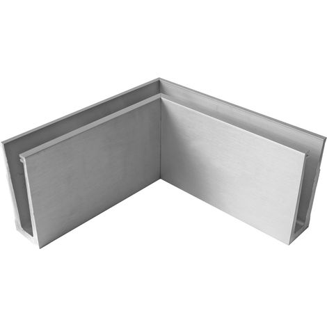Economy Innenecke 219x219mm für Bodenprofile Eco 0004 Eckteil, Edelstahl-Effekt (1/2)