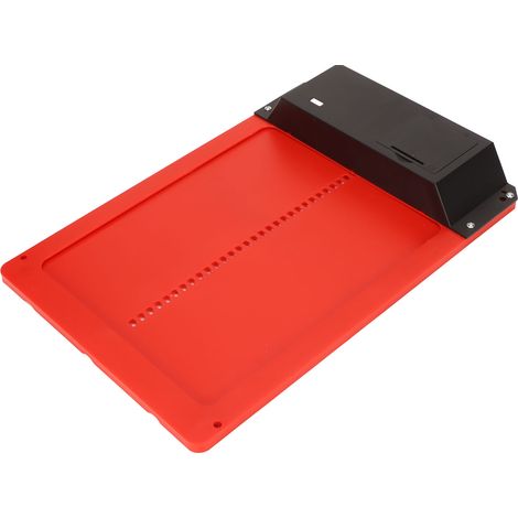 Porte automatique de poulailler à détection de lumière, étanche IP44, alimentée par piles, rouge. (1/5)