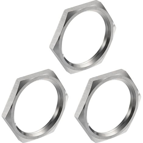 3Pcs Raccord De Tuyau Coulé Écrou Hexagonal 304 Acier Inoxydable (1/5)
