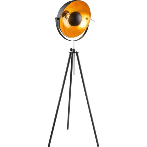 Globo - stehlampe - Lenn - schwarz - metall - Ø 69cm - E27 - (1/4)
