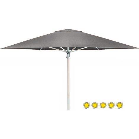 Doppler Gastronomie Sonnenschirm "Braumeister" 400 x 400 cm, anthrazit, mit Volant, Bezug aus 100% Polyester, Gestell aus Aluminium, 17,1 kg Gastronomie Sonnenschirm "Braumeister 400 x 400", anthrazit (1/5)