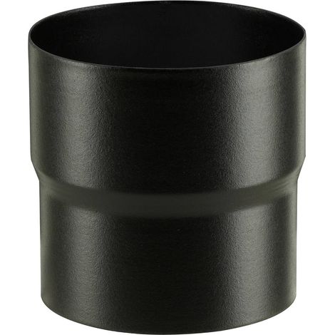 Poujoulat – Raccord fumisterie réduction émaillée noir 150/139 – Largeur 150mm – Angle d'inclinaison 45° – Pour installation en espaces confinés
