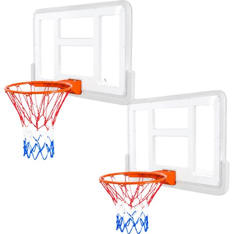 Basketball Rim, Standard Size Steel Hoop with Net and Mounting Screws 2-Pack (1/5)