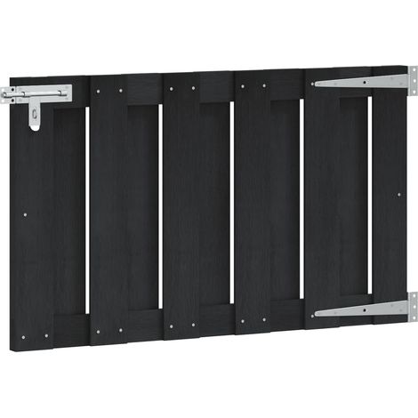 Gartentor 100 x 60 cm WPC und Aluminium Schwarz vidaXL