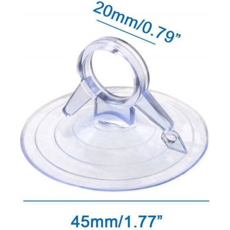 Ventouse - Mini Ventouse 45mm - 100 Pièces - PVC - Caoutchouc - Transparent (1/4)