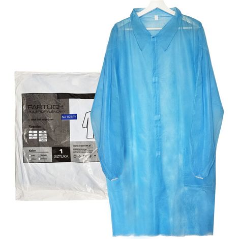 Einwegschürze blau XXXL mit Klettverschluss (22 g Vliesstoff) 1 Stück. (1/5)