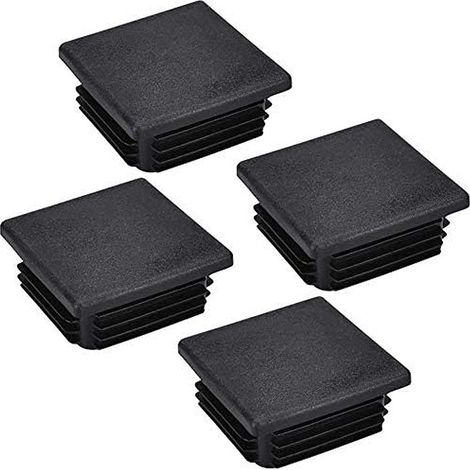 BRAVIX 20 pcs Bouchon pour Pied de Chaisse,Bouchon pour Tuyau Carré, Capuchon pour Poteau Carré en Plastique pour Pieds de Meuble Trampoline Armoire Étagère Chaise, 50 50mm (1/5)