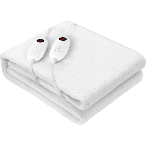 Surmatelas chauffant, 160x140 cm, double contrôle, puissance 76-100W, six niveaux de chaleur, arrêt automatique après 8 heures (1/5)