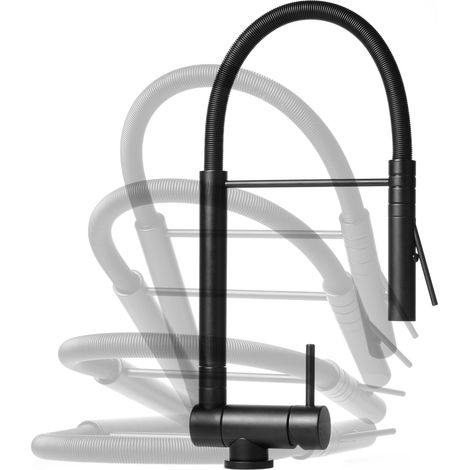 Miscelatore cucina con molla canna abbattibile nero opaco Nice 29034M1NO Nero opaco (1/5)