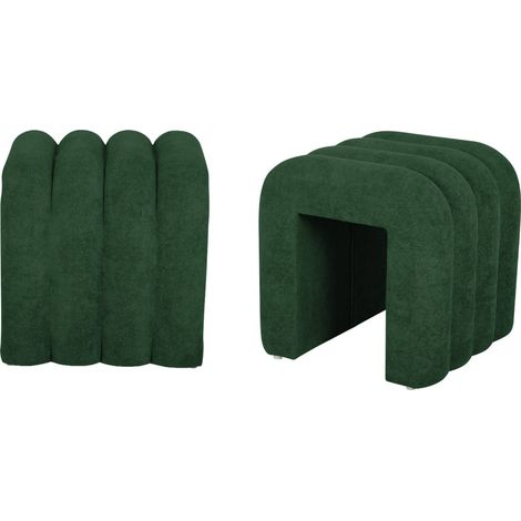 sweeek - 2er-Set zeitgenössische Hocker mit Stoffbezug