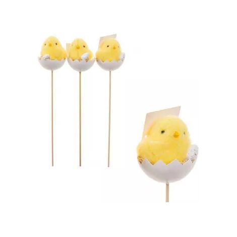 Simpatici pulcini colorati da 5 cm, decorazione pasquale per la tua casa.