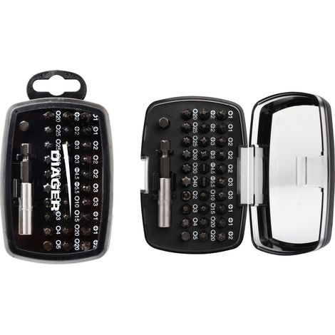 DIAGER 634C Estuche de 32 puntas de torsi贸n 25 mm + portapuntas STD