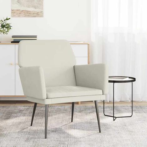 Sessel Creme 62x79x79 cm Samt