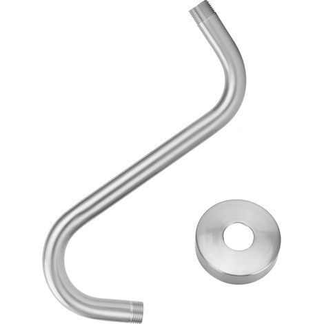 Raccords de douche, bras d'extension de douche NPT1/2 filetage mâle en forme de S processus brossé pour la maison pour l'hôtel (1/5)