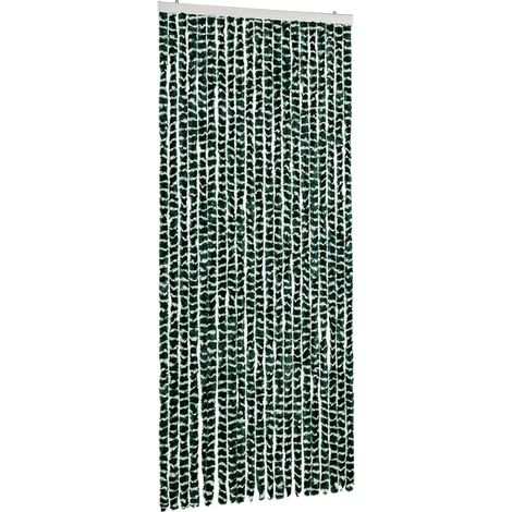 Moustiquaire，Rideau anti-moustique Vert et blanc 90x220 cm Chenille CFW52599 (1/5)
