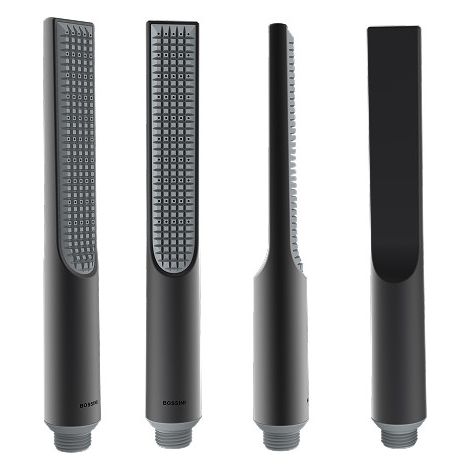 Douchette slim ronde 31mm noir mat Apice - Bossini B00910073 (1/2)