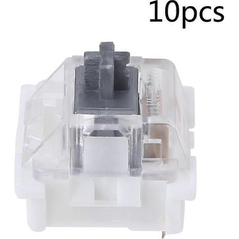 Interrupteurs mécaniques de jeu Outemu RGB Clicky Switches, 3 broches, 10 broches, argent (1/4)