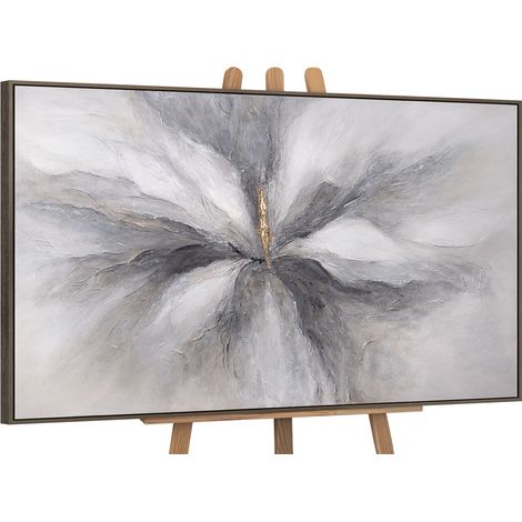 Gemälde Goldener Moment Rahmen Grau 120x80 cm (1/5)