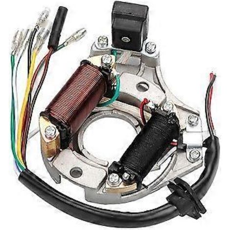 Stator AC à 2 bobines avec plaque magnétique d'allumage pour quads Sunl 50cc, 70cc, 90cc, 110cc et 125cc avec CDI (1/5)