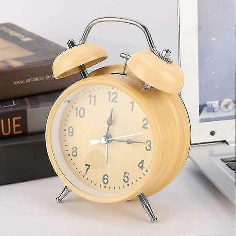 Réveil mécanique, silencieux, lumineux, réveil de bureau en métal (1/4)