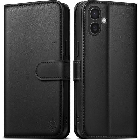 Handyhülle iPhone 16 Klapphülle Panzerglas 6 Für iPhone 16 Schwarz (1/5)