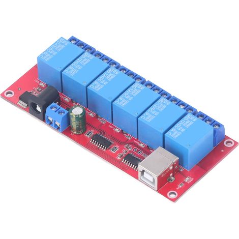 6-Kanal-USB-Modul, 12-V-Relais mit einstellbaren Modi, HID-Steuerung, treiberlose Platine für den Einsatz in Haus und Landwirtschaft (1/5)