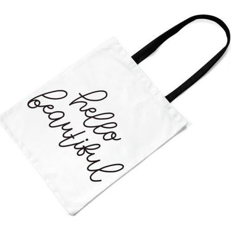 Sac Shopping - Coton Réutilisable - 48 x 55 cm - Anses 30 cm - Noir - 1 Pièce (1/3)