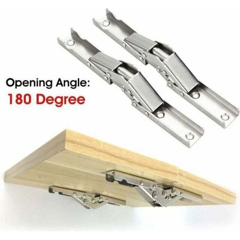 4 PCS Charnières Pliant 90 Degré Plein Recouvrante Charniere Porte en Acier Inoxydable Charniere Meuble Cuisine Invisible ave Femeo (1/4)