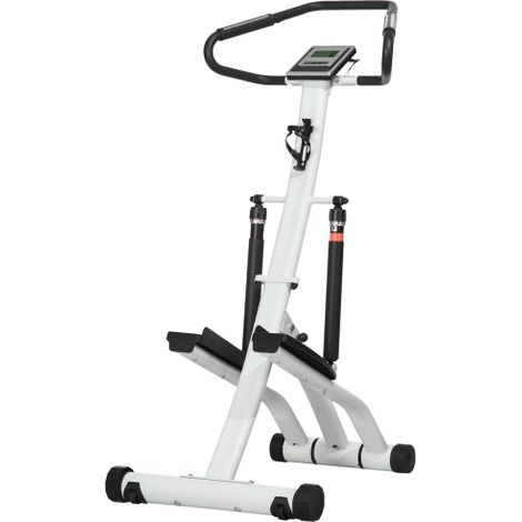 Stepper con maniglia, cyclette fitness con schermo LCD, cyclette con 12 livelli di resistenza, nero e argento, 80 x 61 x 134 cm, in loco (1/5)