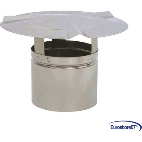 fumaiolo  cappellotto   per tubi stufe a legna  cm 13  in lamiera zincata (1/4)