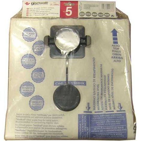Filtro de papel vertical grande pz.5 Gisowatt