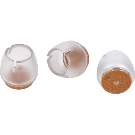 Lot de 16 Protège-pieds Ronds Transparents pour Pieds de Meubles, Table, Chaise, Capuchons de Protection Sol, Embouts de Pieds en Plastique (1/3)