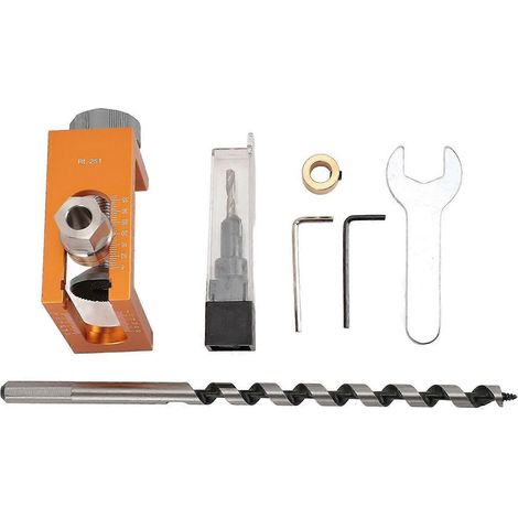 Dübelbohrer-Set 10 mm Dübelloch-Locator, verlängerter Schneckenbohrer und Senkbohrer für
