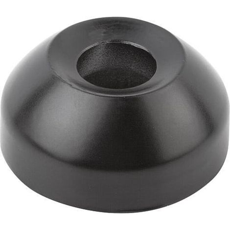 KIPP Teller Form A Zink Ø 45mm schwarz pulverbeschichtet (1/2)