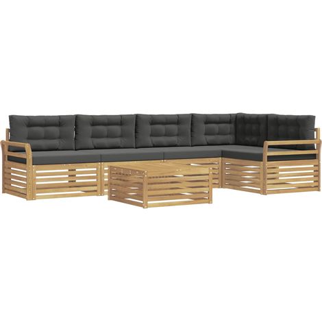 Outdoor Sofa Set 6 pcs White and Anthracite 79 x 79 x 37 cm vidaXL (1/5)