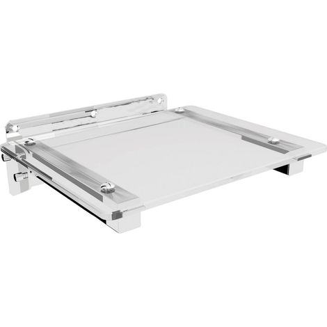 BELTRAN 2619 TABURETE Asiento Ducha Plegable Inox Metacrilato Transparente 35 cm - ref: 064-2619