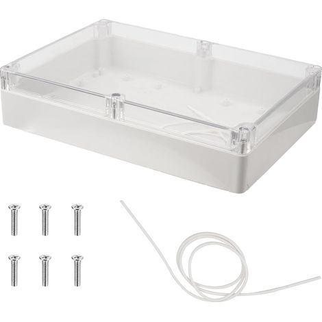 Boîte de jonction étanche IP65 - Boîtier électronique - Boîtier vide en plastique - Boîte de distribution avec couvercle transparent (263 x 182 x 60 mm) (1/5)