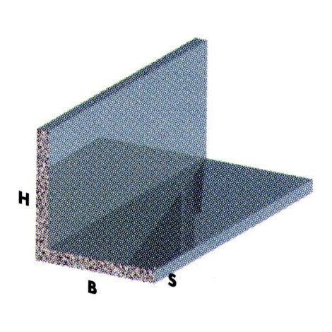 PROFILO in ALLUMINIO CROMATO mod. ANGOLARE 10X10X1 mm 1 Metri Conf. 5 pz