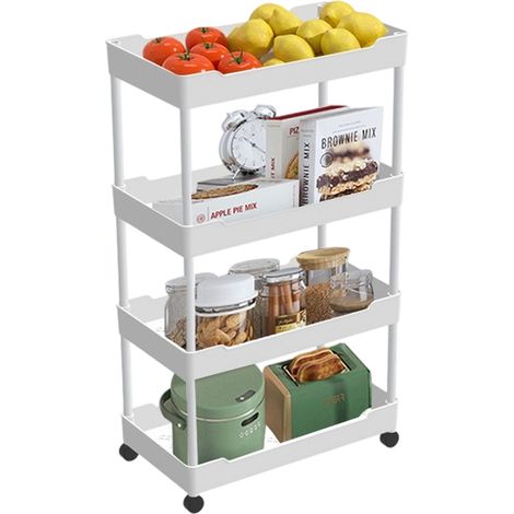 Étagère de rangement de cuisine, chariot du sol au plafond, étagère de rangement pour recoins, étagère à plusieurs niveaux pour salon, salle de bain, objets de décoration pour salle de bain (1/5)