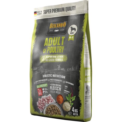 Belcando GF Poultry Hundetrockenfutter Adult 4 kg Geflügel Trockenfutter Hunde
