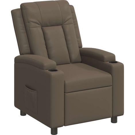 Recliner Chair Grey 75 x 95 x 100 cm Fabric vidaXL (1/5)